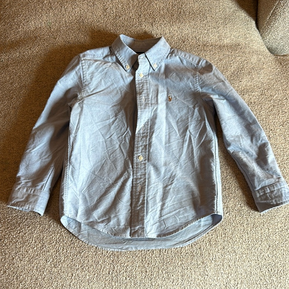 Blue Button down Ralph Lauren polo size 5